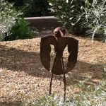 Yard Art dots the landscaping